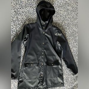 Herschel Long Rain Jacket in Dark Navy
